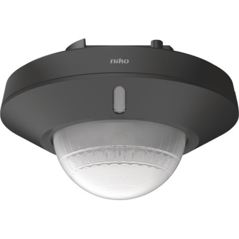 Détecteur de mouvement M34LR, KNX®, 5 canaux, 39-41 m, IP40, pour boîte d'encastrement, couleur noir