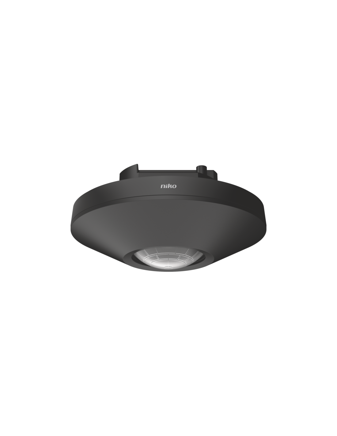 Détecteur de mouvement M34HC, KNX®, 5 canaux, 15-20 m, plafond grande hauteur, pour boîte d'encastrement, couleur noir