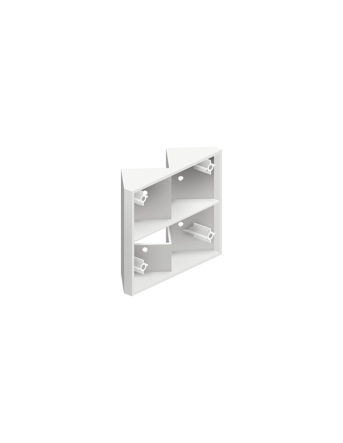 Etrier de montage pour des coins, couleur blanc