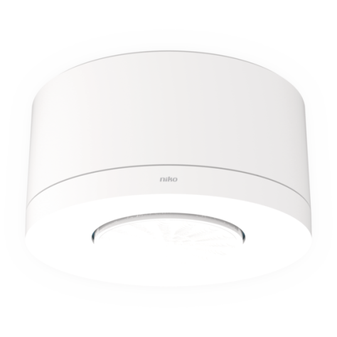 Détecteur de présence P41MR, 230 V, secondaire, 12-13 m, IP54, pour montage en saillie, couleur blanc