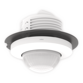 Détecteur de présence P41LR, 230 V, secondaire, 32-37 m, pour montage encastré (SnapFit), couleur blanc