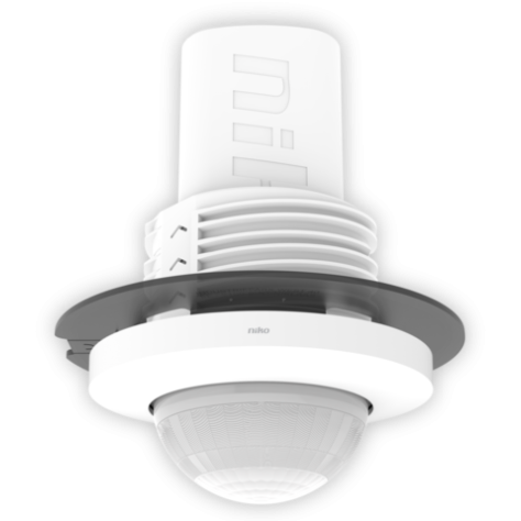 Détecteur de présence P42LR, 230 V, maître, 2 canaux, 32-37 m, pour montage encastré (SnapFit), couleur blanc