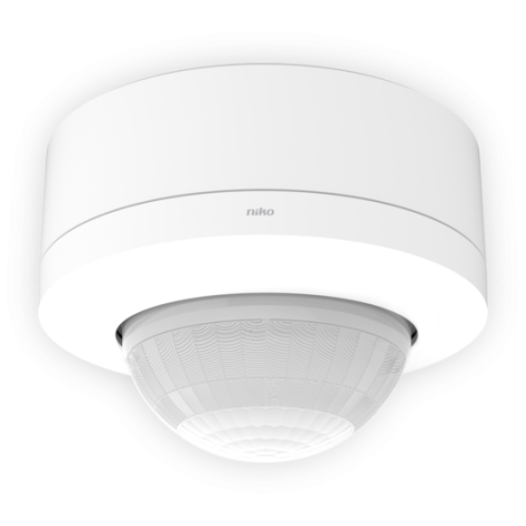 Détecteur de présence P46LR, DALI-2, secondaire - BMS, 32-37 m, IP54, pour montage en saillie, couleur blanc