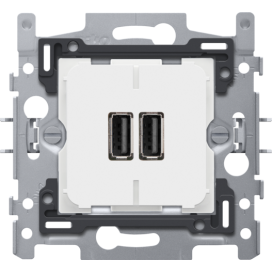 Double chargeur USB-A intelligent, 3,5 A, fixation par griffes