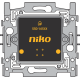 Platine murale simple avec socle pour Niko Home Control, 60 x 71 mm, fixation par griffes