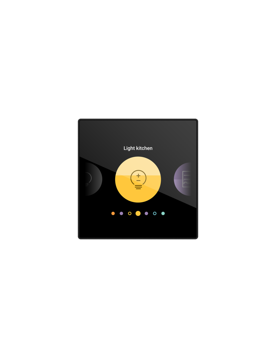 Écran de commande connecté et personnalisable, Digital black, pour Niko Home Control, 24 V, fixation par griffes
