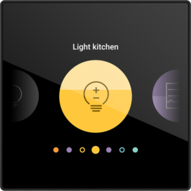 Écran de commande connecté et personnalisable, Digital black, pour Niko Home Control, 24 V, fixation par griffes