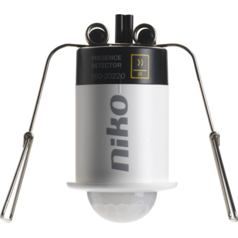 Détecteur de présence, Niko Home Control, 9,5 m, IP65, mini, pour montage encastré, couleur blanc & noir