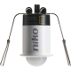 Détecteur de présence, Niko Home Control, 9,5 m, IP65, mini, pour montage encastré, couleur blanc & noir