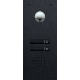 Poste extérieur vidéo pour Niko Home Control, avec 2 bouton-poussoirs tactiles éclairés