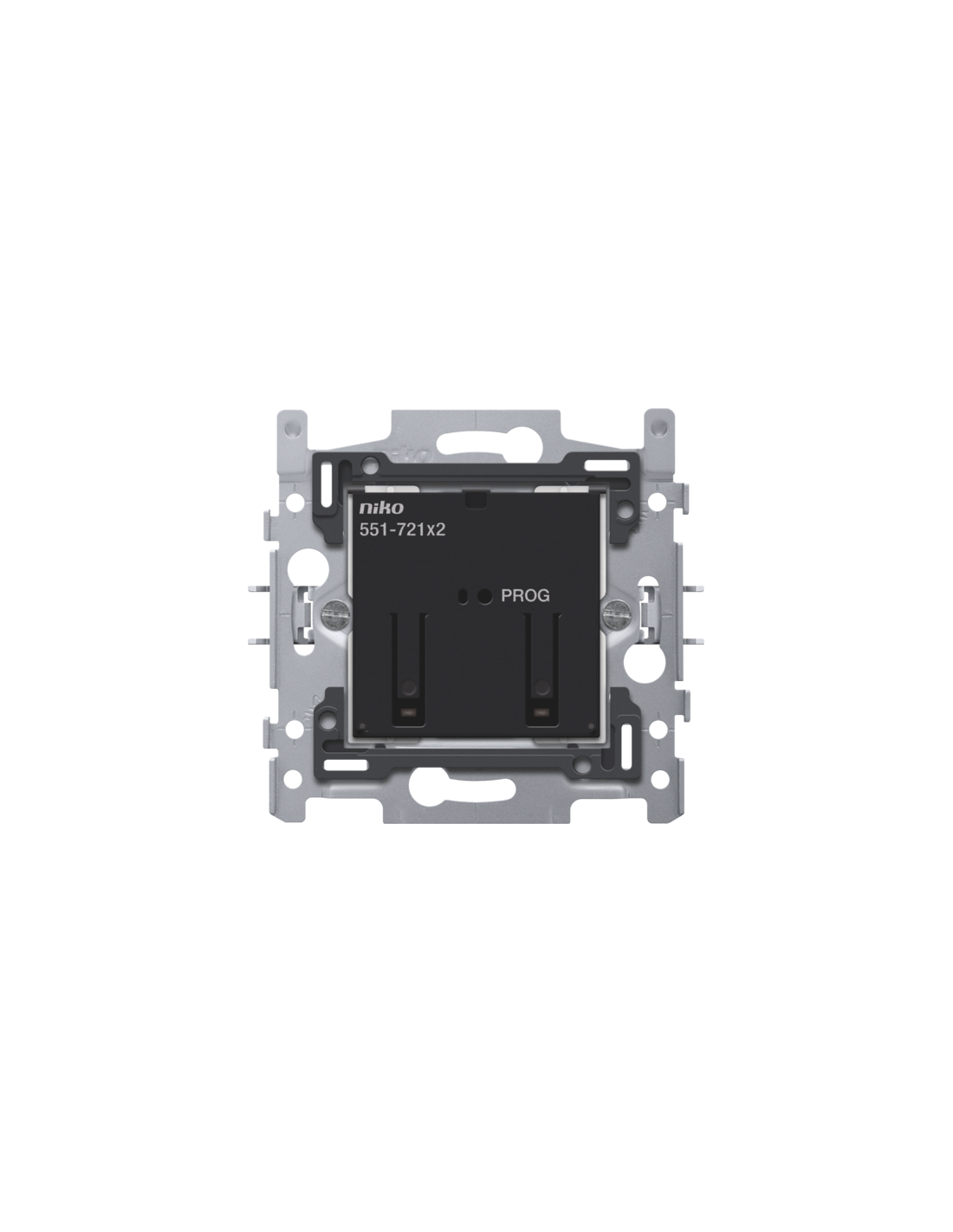 Interrupteur double connecté, socle, 2 x 10 A (max. 16 A au total), 60 x 71 mm, fixation par griffes, technologie Easywave 