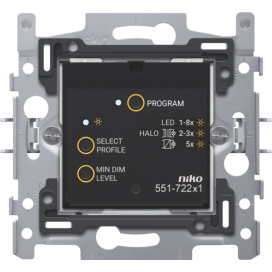 Variateur connecté, socle, 3-200 W, 2 fils, 60 x 71 mm, fixation par griffes, technologie Easywave 