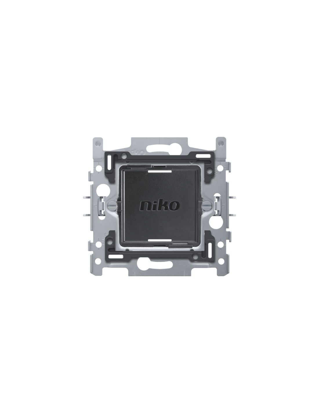 Socle métallique pour interrupteur Zigbee® sans fil sur batterie, 60 x 71 mm, fixation par griffes