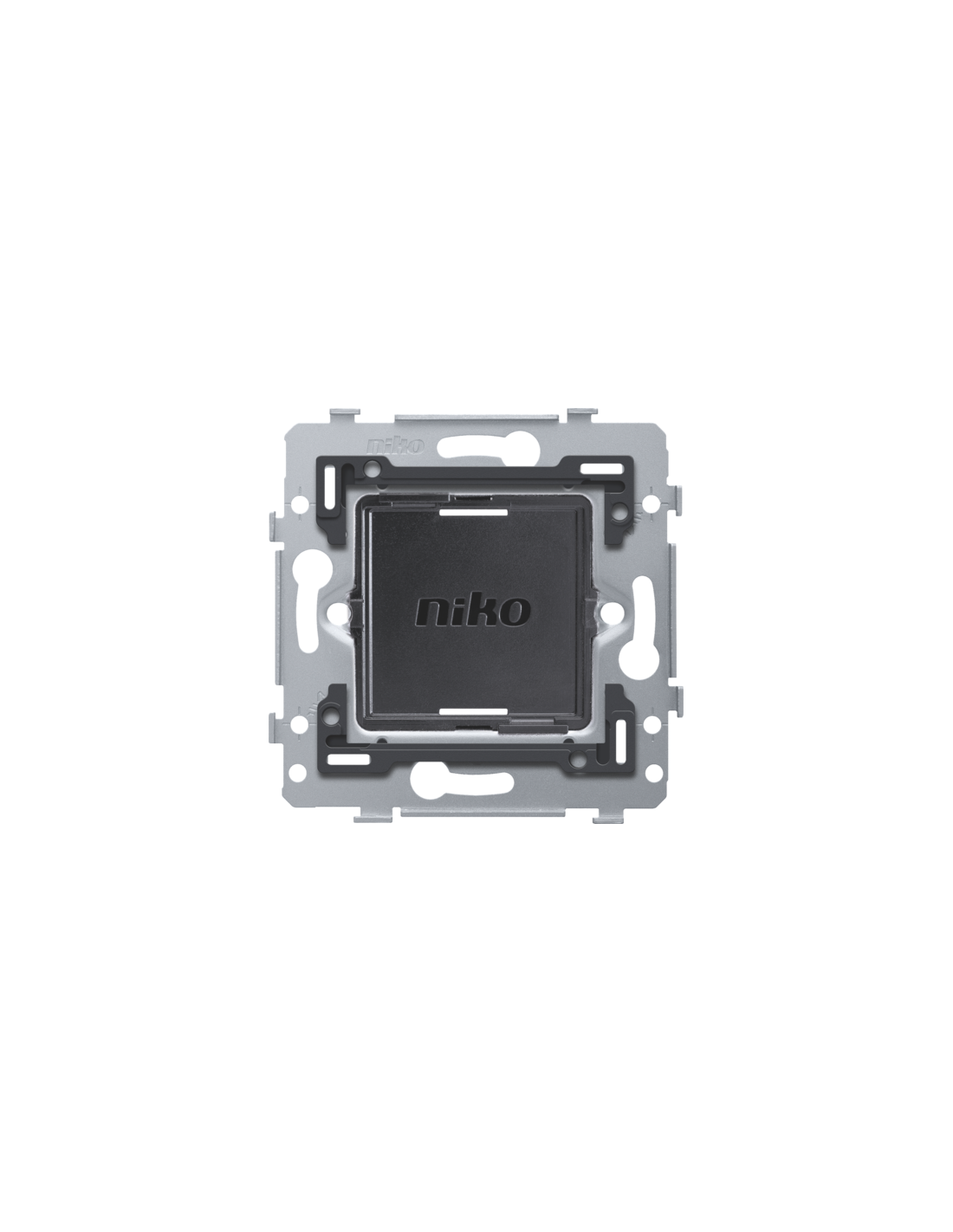 Socle métallique pour interrupteur Zigbee® sans fil sur batterie, 71 x 71 mm, fixation par vis