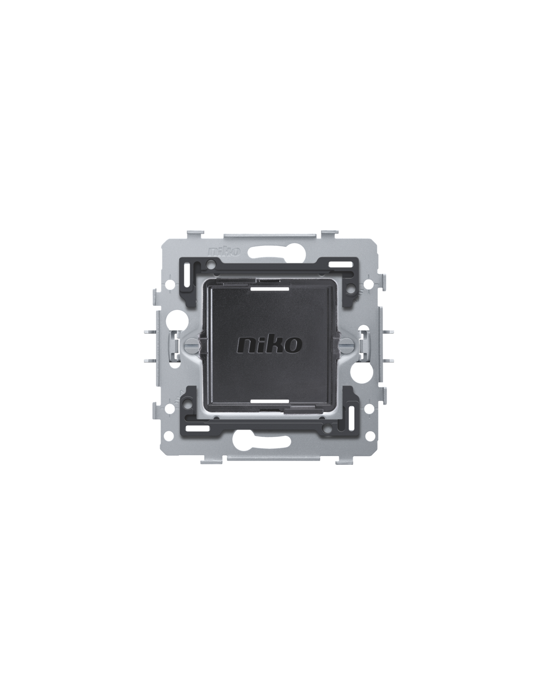 Socle métallique pour interrupteur Zigbee® sans fil sur batterie, 71 x 71 mm, fixation par griffes