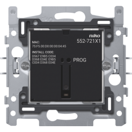 Interrupteur simple connecté, socle, 10 A, 60 x 71 mm, fixation par griffes, Zigbee®
