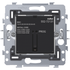 Interrupteur simple connecté, socle, 10 A, 71 x 71 mm, fixation par griffes, Zigbee®