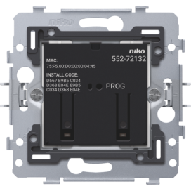 Interrupteur double connecté, socle, 2 x 10 A (total max. 16 A),71 x 71 mm, fixation par griffes, Zigbee®