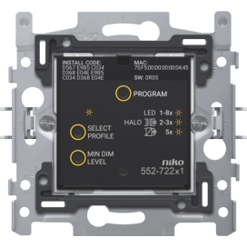 Variateur connecté, socle, 3-200 W, 2 fils, 60 x 71 mm, fixation par griffes, Zigbee®