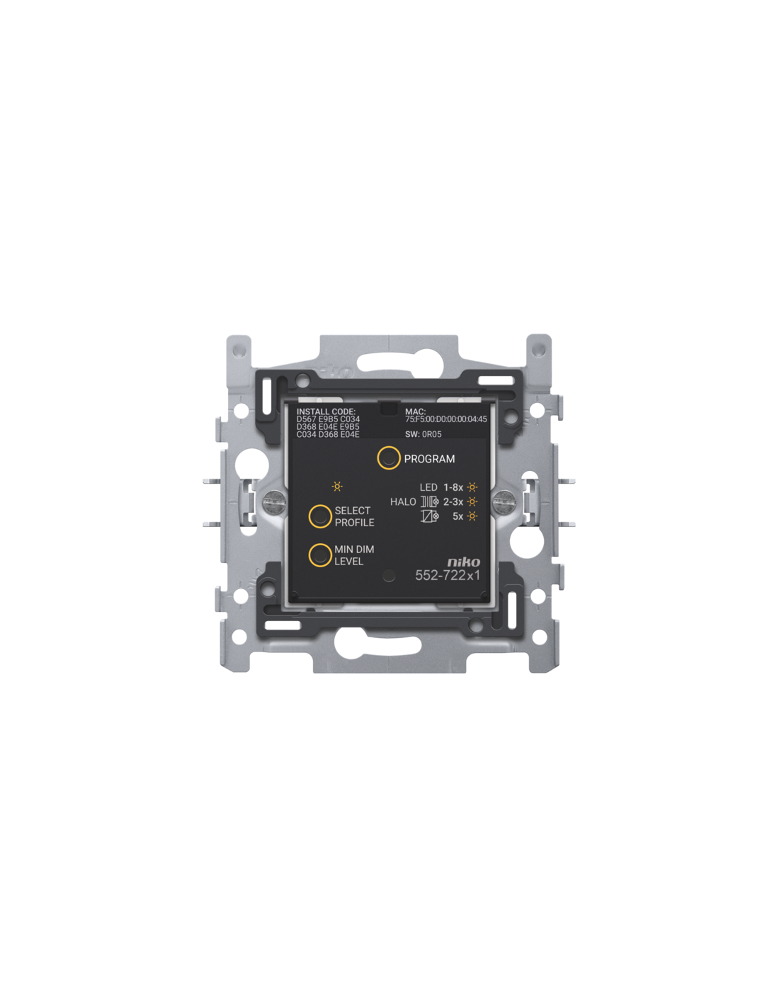 Variateur connecté, socle, 3-200 W, 2 fils, 60 x 71 mm, fixation par griffes, Zigbee®