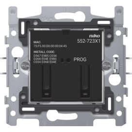 Commande de moteur connectée, socle, 3 A, 60 x 71 mm, fixation par griffes, Zigbee®
