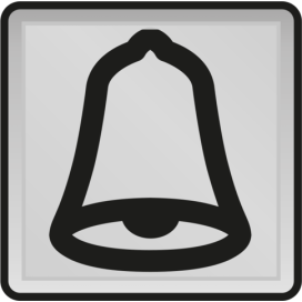 Symbole « sonnerie » pour interrupteurs témoins étanches aux projections d’eau et boutons-poussoirs éclairés étanches aux projections d’eau