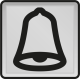 Symbole « sonnerie » pour interrupteurs témoins étanches aux projections d’eau et boutons-poussoirs éclairés étanches aux projections d’eau