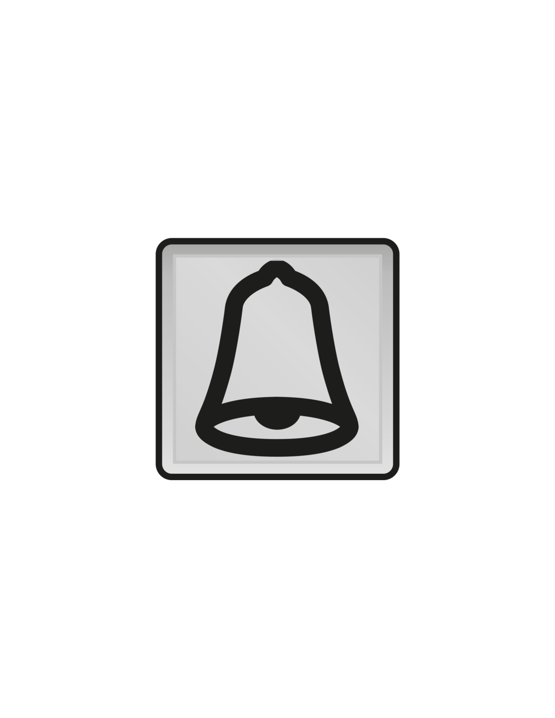 Symbole « sonnerie » pour interrupteurs témoins étanches aux projections d’eau et boutons-poussoirs éclairés étanches aux projections d’eau
