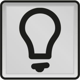 Symbole « ampoule » pour interrupteurs témoins étanches aux projections d’eau et boutons-poussoirs éclairés étanches aux projections d’eau