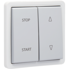 Interrupteur pour volets, étanche aux projections d’eau 10 AX/250 Vac, avec verrouillage mécanique et verrouillage électrique, avec bornes à connexion rapide, couleur gris