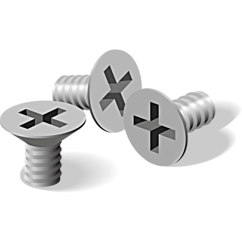 Vis de rechange thermolaquée pour bornes de jardin étanches aux projections d'eau, couleur gris