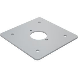 Platine thermolaquée pour bornes de jardin étanches aux projections d'eau, couleur gris