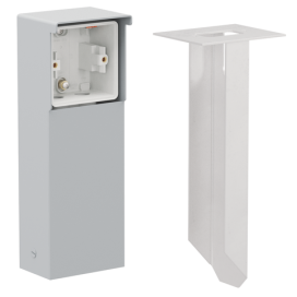 Borne de jardin étanche aux projections d'eau avec piquet, pour une fonction Niko Hydro, couleur gris