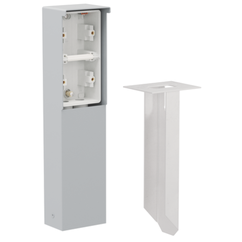 Borne de jardin étanche aux projections d'eau avec piquet, pour deux fonctions Niko Hydro, couleur gris