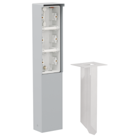 Borne de jardin étanche aux projections d'eau avec piquet, à trois fonctions Niko Hydro, couleur gris