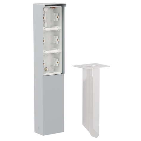 Borne de jardin étanche aux projections d'eau avec piquet, à trois fonctions Niko Hydro, couleur gris