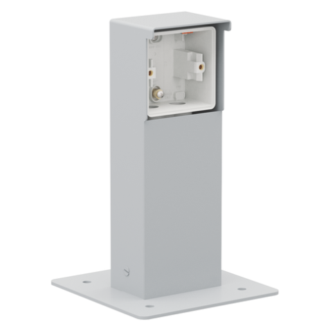 Borne de jardin étanche aux projections d'eau avec platine, pour une fonction Niko Hydro, couleur gris