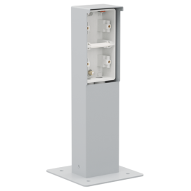 Borne de jardin étanche aux projections d'eau avec platine, pour deux fonctions Niko Hydro, couleur gris