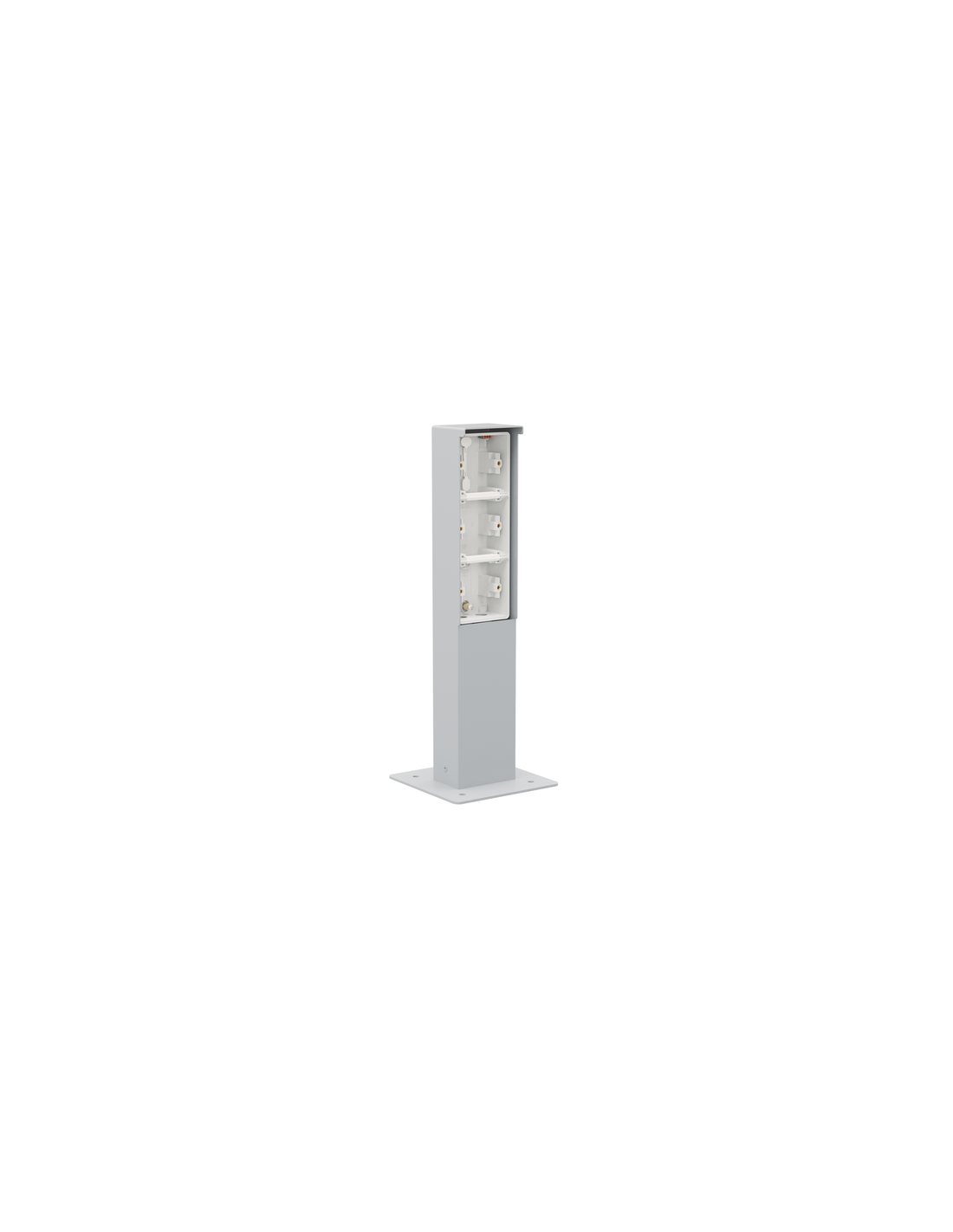 Borne de jardin étanche aux projections d'eau avec platine, pour trois fonctions Niko Hydro, couleur gris