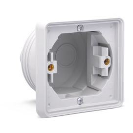 Boîte d'encastrement simple étanche aux projections d'eau pour une fonction, couleur gris