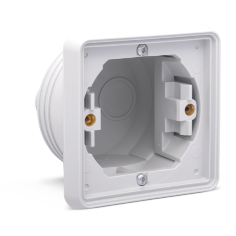 Boîte d'encastrement simple étanche aux projections d'eau pour une fonction, couleur gris