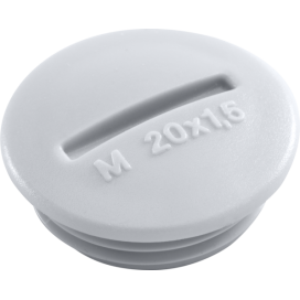 Bouchon aveugle M20 étanche aux projections d'eau, grey