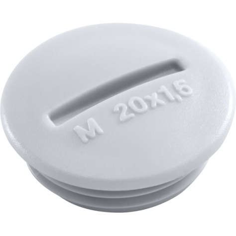 Bouchon aveugle M20 étanche aux projections d'eau, grey