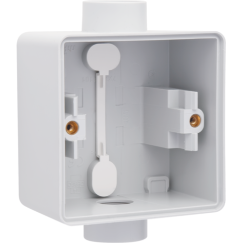 Boîte en saillie simple étanche aux projections d'eau avec deux entrées M20 simples pour une fonction, couleur gris