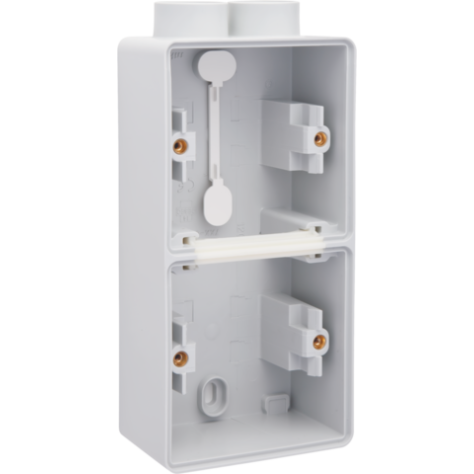 Boîte en saillie double vertical étanche aux projections d'eau avec une entrée M20 double pour deux fonctions, couleur gris