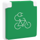Borne de recharge pour vélos, étanche aux projections d'eau 16 A/250 Vac avec broche de terre, obturateurs de protection et avec bornes à connexion rapide, couleur blanc