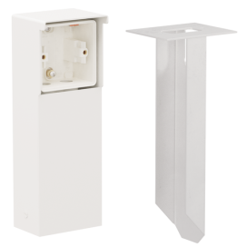 Borne de jardin étanche aux projections d'eau avec piquet, pour une fonction Niko Hydro, couleur blanc