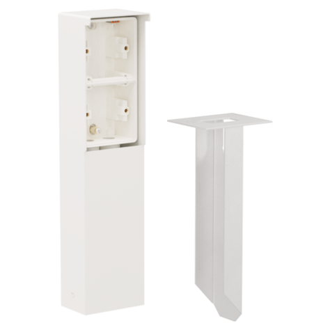 Borne de jardin étanche aux projections d'eau avec piquet, pour deux fonctions Niko Hydro, couleur blanc