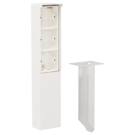 Borne de jardin étanche aux projections d'eau avec piquet, à trois fonctions Niko Hydro, couleur blanc