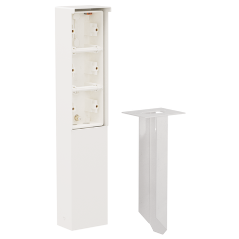 Borne de jardin étanche aux projections d'eau avec piquet, à trois fonctions Niko Hydro, couleur blanc